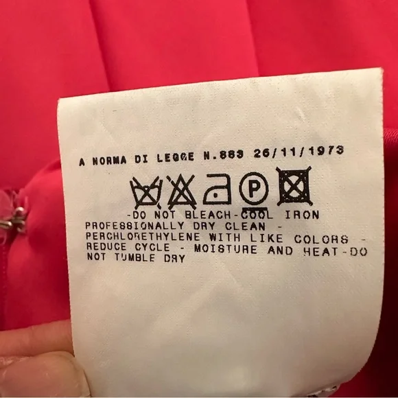 Vintage D&G Dolce & Gabbana Pink Cocktail Sleeveless Deep Plunge Dress, Size 4 - Picture 14 of 16